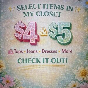 Closet Clearance Mark Down!! Check it out